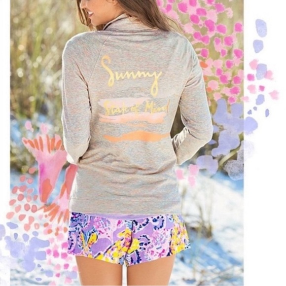 Lilly Pulitzer UPF Skipper Pullover in Sunny State of Mind Melon Glow Size XL - Picture 1 of 11